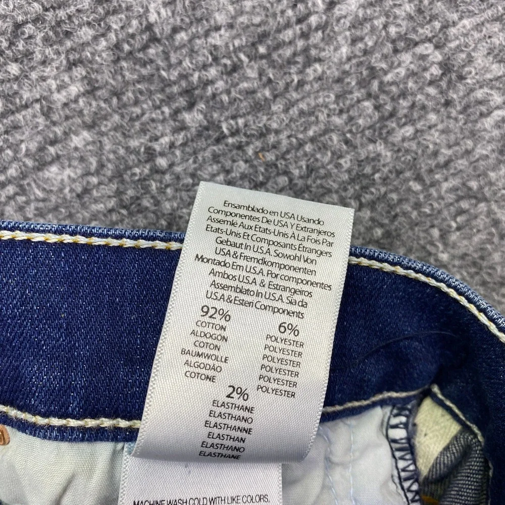 Mother Insider Crop Step Fray Jeans Blue Wash Size 27 Not Rough Enough Grunge